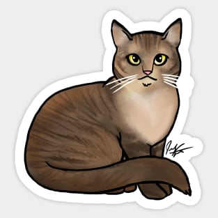 Cat - British Shorthair - Black and White Sticker